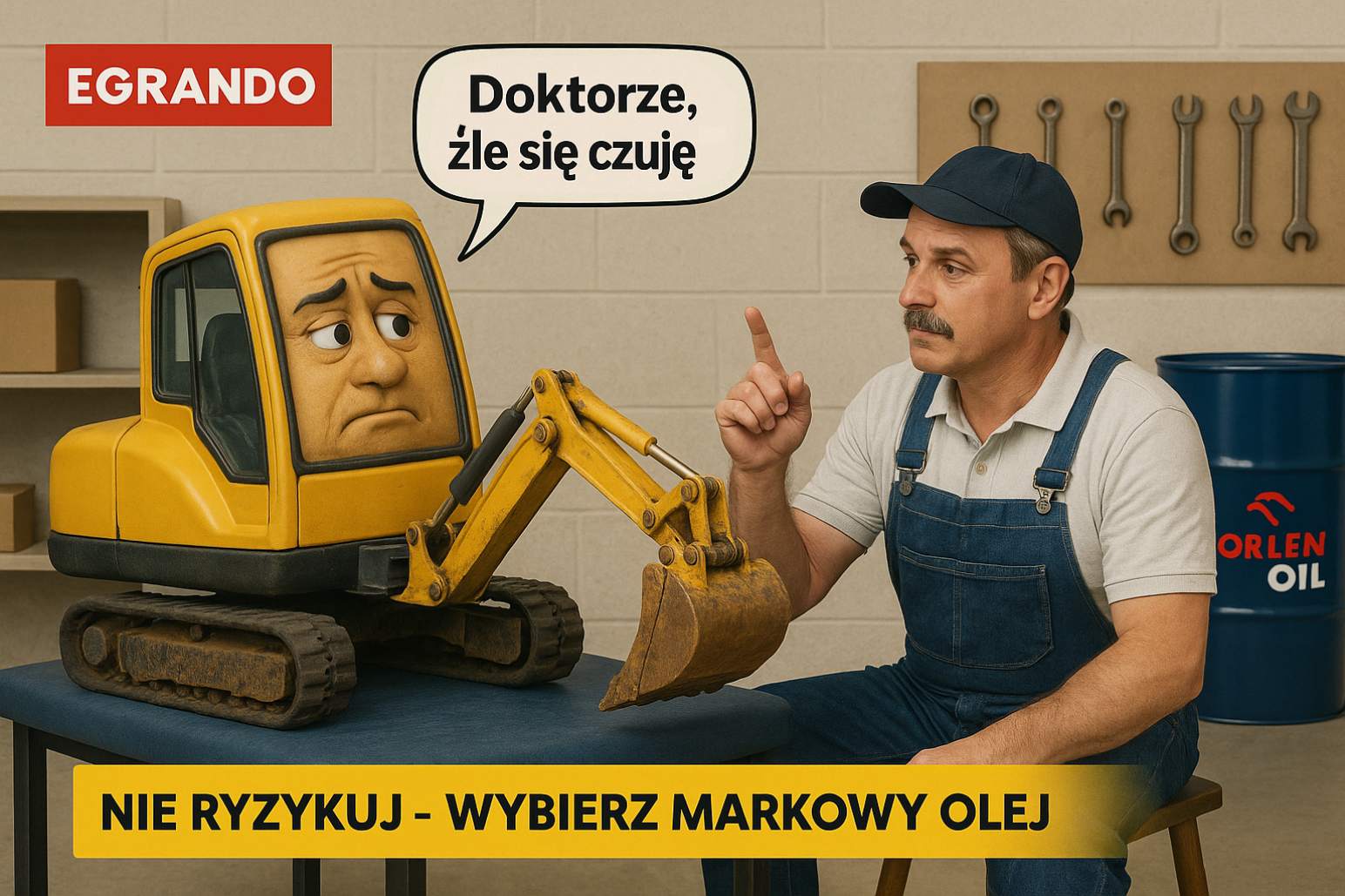 Koparka u doktora czyli nie stosuj niemarkowych olejów
